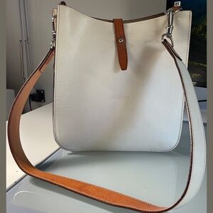 Dooney & Bourke Vintage Alto Italian Saddle Leather Tall Crescent Shoulder Bag